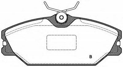 OPEN PARTS bpa020812 -  Комплект тормозных колодок, дисковый тормоз